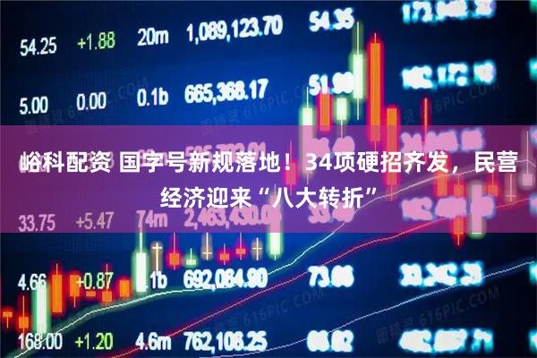 峪科配资 国字号新规落地！34项硬招齐发，民营经济迎来“八大转折”